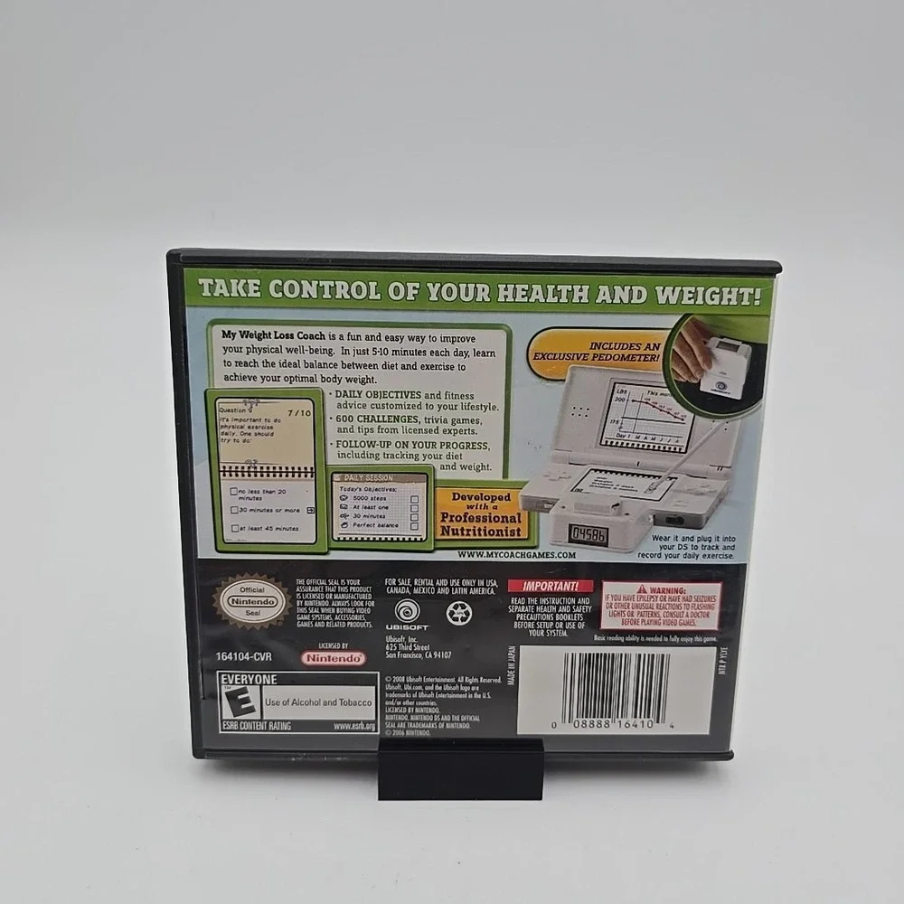 My Weight Loss Coach Nintendo DS New Factory Sealed w‎ Pedometer OOP Ubisoft